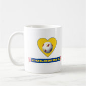 FÚTBOL COLOMBIA Corazón amarillo National Team コーヒーマグカップ (左)