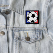 futbol。 francaiseの正方形 缶バッジ (インサイチュ)