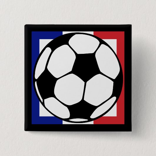 futbol。 francaiseの正方形 缶バッジ (正面)