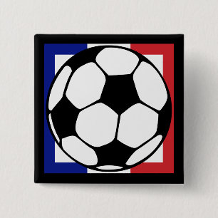futbol。 francaiseの正方形 缶バッジ