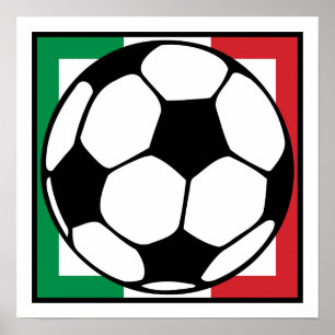 futbol. italia square. ポスター