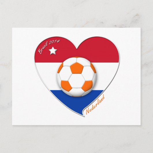 Fútbol Netherlands. NEDERLAND soccer national team ポストカード (正面)