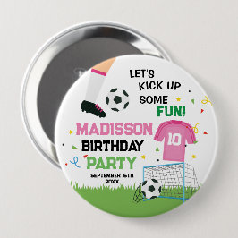 Futbol Soccer Birthday party 缶バッジ