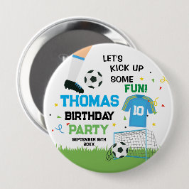 Futbol Soccer Birthday party 缶バッジ