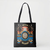 Futbol Vibes on the Go: Inter Miami FC Black Women トートバッグ (正面)