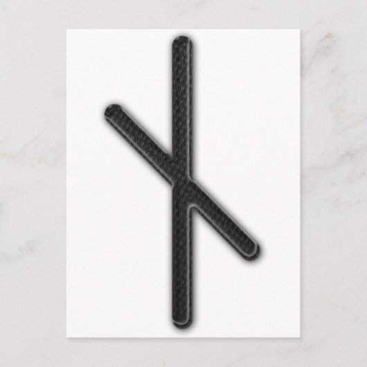 Futharkのより古いRune Nyd ポストカード (正面)