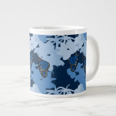 Fütternd Monarchschmetterling in Blau ジャンボコーヒーマグカップ (正面右)
