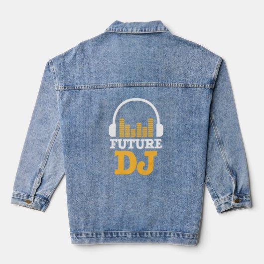 Futur Dj Deejay Disk Jockey Dj Mixer デニムジャケット (裏面)