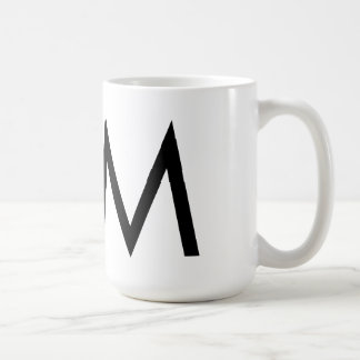 Futuraのタイポグラフィ"M"のマグ コーヒーマグカップ