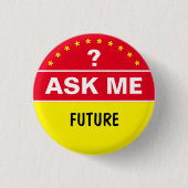 FUTUREにつ頼いて – パーソナライズされた文字 缶バッジ (正面)