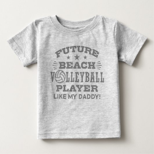 FutureビーチバレーボールプレーヤーLike My Daddy ベビーTシャツ (正面)