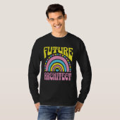 Future Architect Bright Retro Rainbow Architects T Tシャツ (正面フル)
