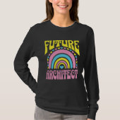 Future Architect Bright Retro Rainbow Architects T Tシャツ (正面)