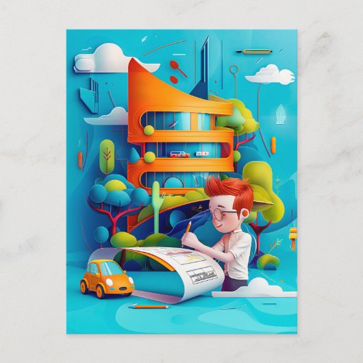 Future Architect Dream for Kids シーズンポストカード (正面)
