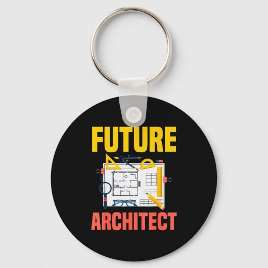 Future Architect Funny Architecture Architect キーホルダー (正面)