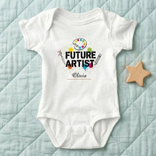 Future Artist  Personalized Baby Bodysuit ベビーボディスーツ