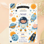 Future Astronaut Space Birthday  招待状