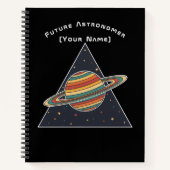 Future Astronomer Saturn - Personalized Notebook ノートブック (正面)