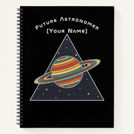 Future Astronomer Saturn - Personalized Notebook ノートブック (正面)