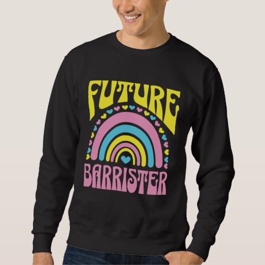 Future Barrister Bright Retro Rainbow Barristers T スウェットシャツ (正面)