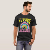 Future Barrister Bright Retro Rainbow Barristers T Tシャツ (正面フル)