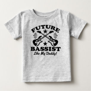 Future Bass Player Like My Daddy ベビーTシャツ