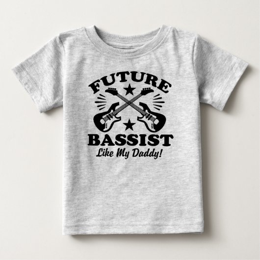 Future Bass Player Like My Daddy ベビーTシャツ (正面)