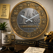 Future Billionaire Euro Coin ラージ壁時計