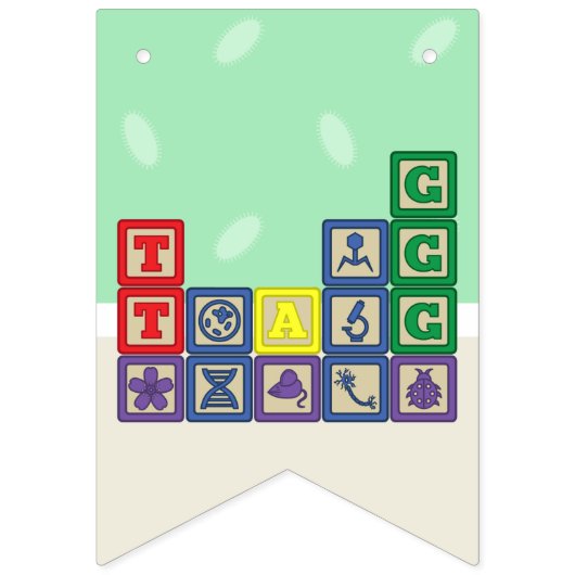 Future Biologist's Blocks Bunting Banner バンティングフラッグ (第2の旗)