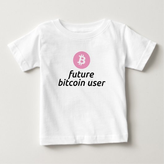 Future Bitcoin User Shirt for a Girl ベビーTシャツ (正面)
