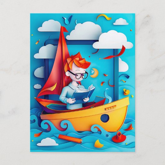 Future Boat Builder Dream for Kids シーズンポストカード (正面)