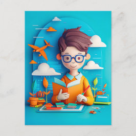 Future Book Author Dream for Kids シーズンポストカード