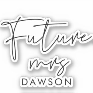Future Brideモダンな最小主義の未来の夫人 シール