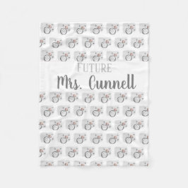 Future Bride Ring婚約したな夫人 フリースブランケット