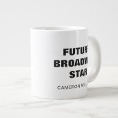 Future Broadway Star Personalized Name Theater Kid ジャンボコーヒーマグカップ (正面右)