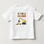 Future Builder Construction Vehicle トドラーTシャツ (正面)