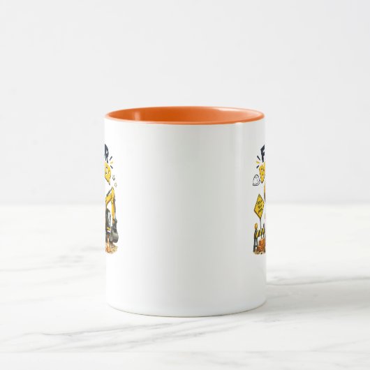 Future Builder Cute Construction Kid Mug マグカップ (中央)