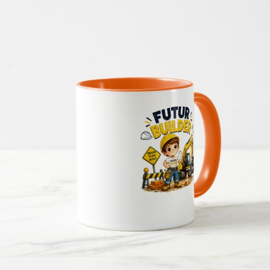 Future Builder Cute Construction Kid Mug マグカップ (正面右)