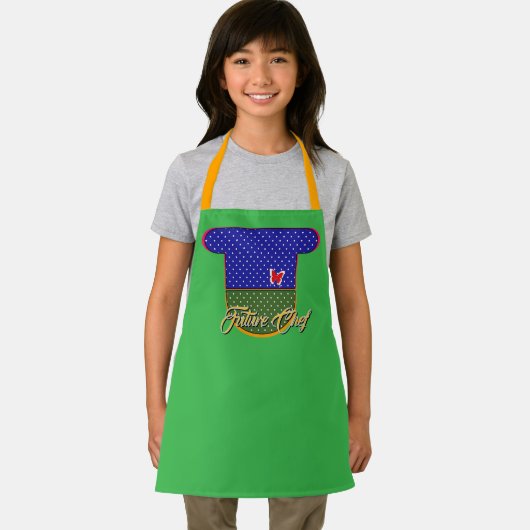 Future Chef Kids Green エプロン (インサイチュ)