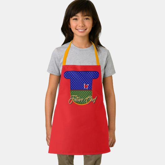 Future Chef Kids Red エプロン (インサイチュ)