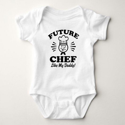 Future Chef Like My Daddy ベビーボディスーツ (正面)