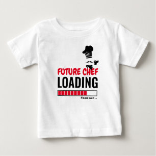 Future Chef Loading スタイリッシュおもしろいパーソナライズされた Boy ベビーTシャツ