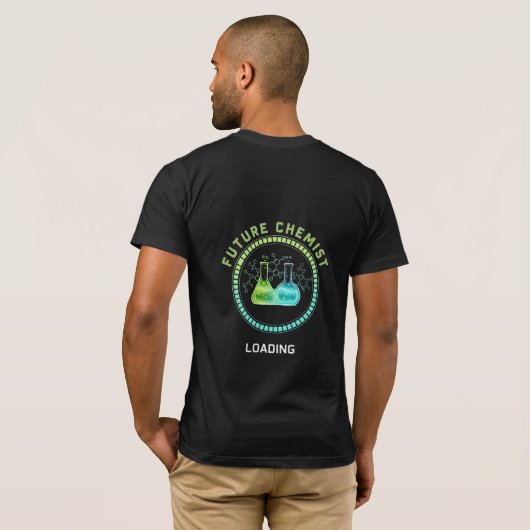Future Chemist Loading - Science Student Graphic Tシャツ (裏面フル)