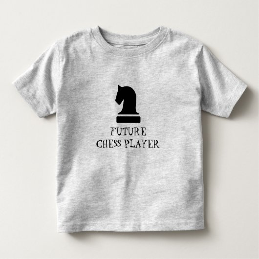 Future Chess Playerのおもしろいベビーシャ生まれたばかりのツ トドラーTシャツ (正面)