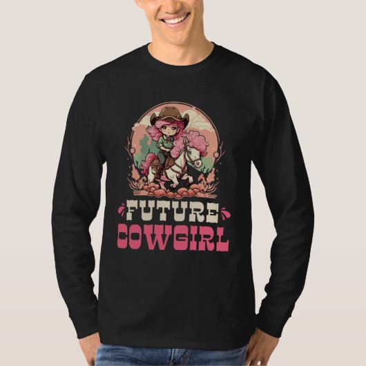 Future Cowgirl Toddler Rodeo Girl Kids Tシャツ (正面)