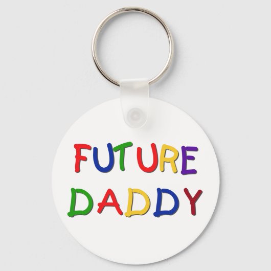 Future Daddy Primary Colors Tシャツとギフト キーホルダー (正面)
