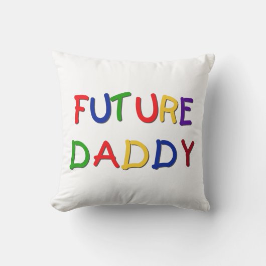 Future Daddy Primary Colors Tシャツとギフト クッション (正面)
