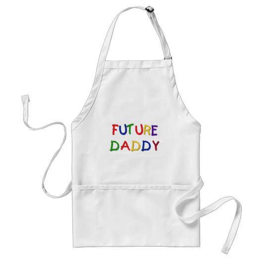 Future Daddy Primary Colors Tシャツとギフト スタンダードエプロン (正面)