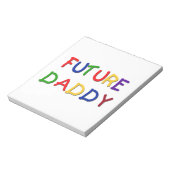 Future Daddy Primary Colors Tシャツとギフト ノートパッド (回転)