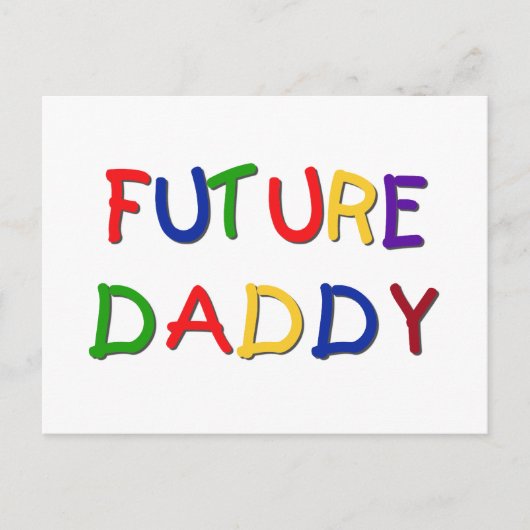 Future Daddy Primary Colors Tシャツとギフト ポストカード (正面)